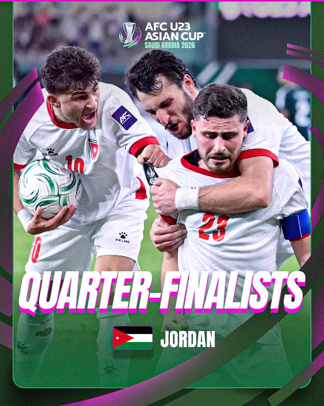 U23 Jordan đến kh&aacute;ch sạn ăn mừng với U23 Việt Nam sau "địa chấn" trước Ả Rập Saudi - Ảnh 3.