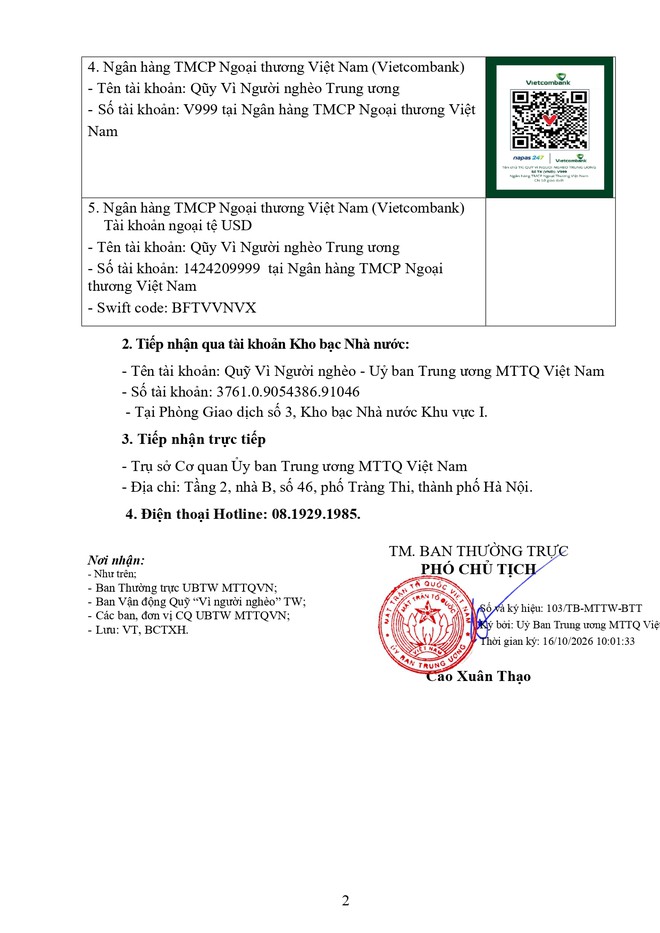 Chủ tịch Ủy ban Trung ương MTTQ Việt Nam gửi thư kêu gọi ủng hộ, giúp đỡ người nghèo - Ảnh 3.