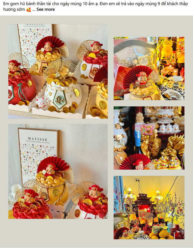 B&aacute;nh t&agrave;i lộc, m&acirc;m c&uacute;ng tam s&ecirc;n h&uacute;t kh&aacute;ch tr&ecirc;n "chợ mạng" ng&agrave;y v&iacute;a Thần T&agrave;i- Ảnh 1.