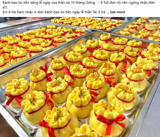 B&aacute;nh t&agrave;i lộc, m&acirc;m c&uacute;ng tam s&ecirc;n h&uacute;t kh&aacute;ch tr&ecirc;n "chợ mạng" ng&agrave;y v&iacute;a Thần T&agrave;i- Ảnh 4.