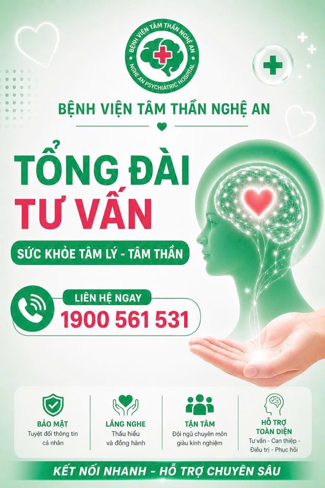 Tổng đ&agrave;i tư vấn t&acirc;m l&yacute; - t&acirc;m thần ở Nghệ An: Nhận diện sớm dấu hiệu v&agrave; ngăn ngừa bệnh nặng- Ảnh 3.