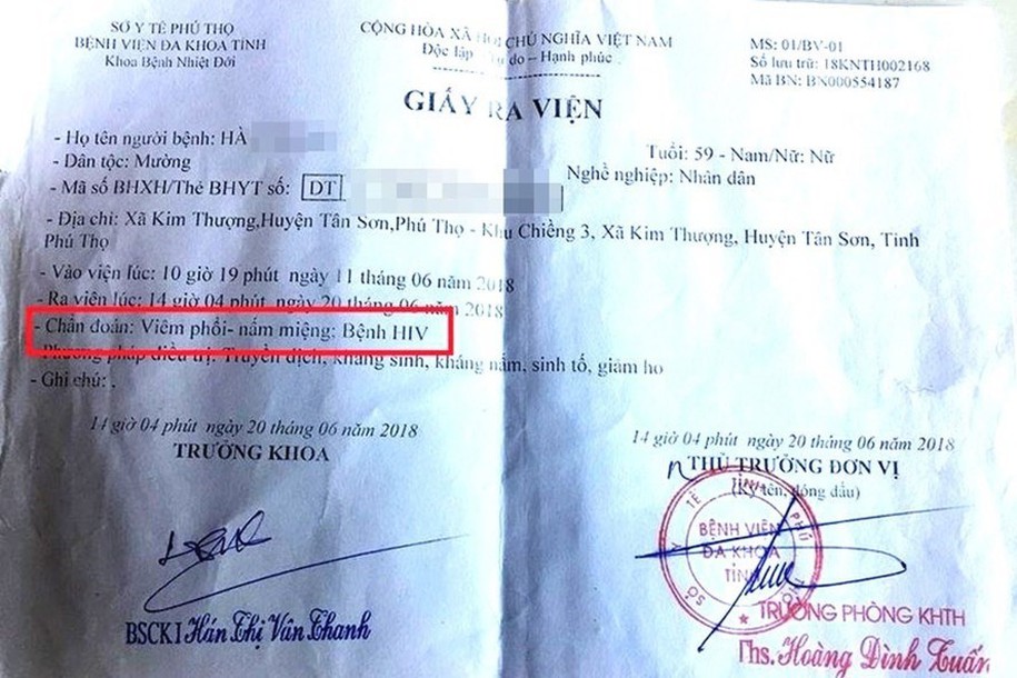 Vụ nhiều người bị nhiễm HIV ở Phú Thọ