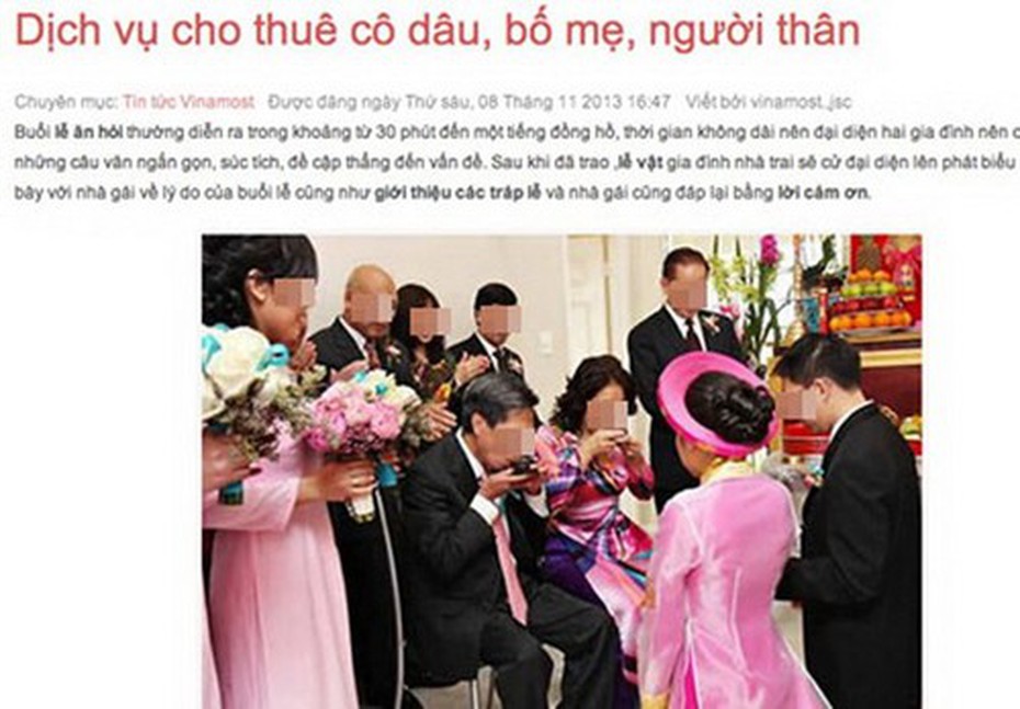 Chuyện lạ: Dịch vụ cho thuê... cô dâu, chú rể ở Việt Nam