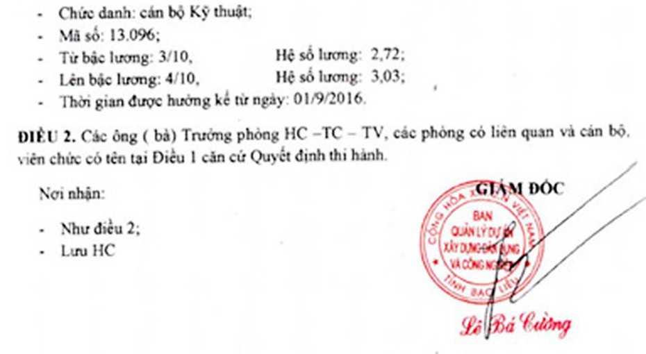 Giám đốc bị thôi chức vẫn ký tuyển người: UBND tỉnh Bạc Liêu nói gì?