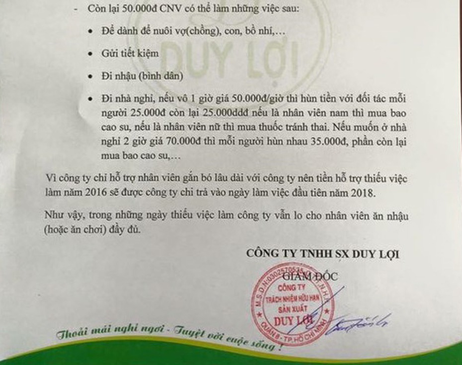 Thông báo 'lạ' của GĐ Duy Lợi: đi ngược giá trị văn hóa Việt!