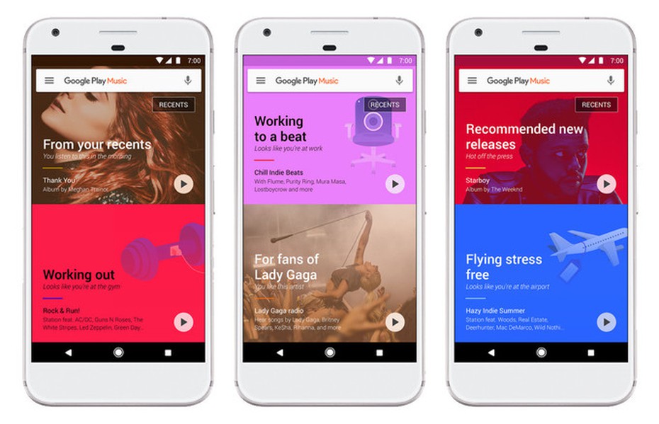 Google cập nhật Play Music - nghe nhạc theo sở thích và bối cảnh