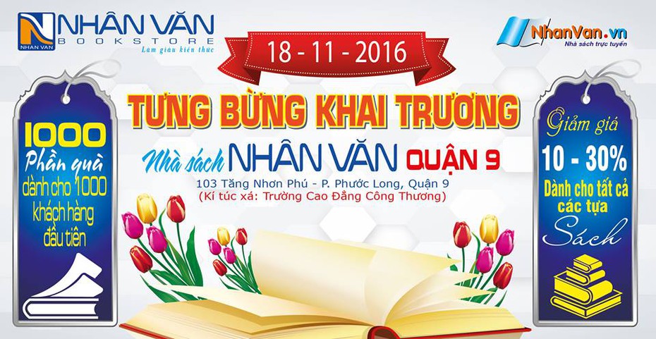 Tưng bừng khai trương nhà sách Nhân Văn Quận 9