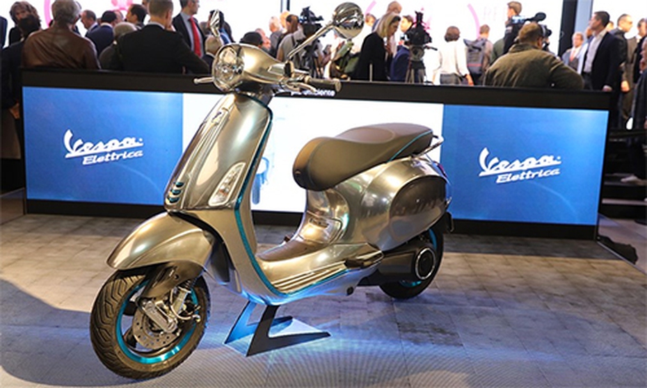 Vespa trình làng mẫu xe điện 'sang chảnh' Elettrica 2017