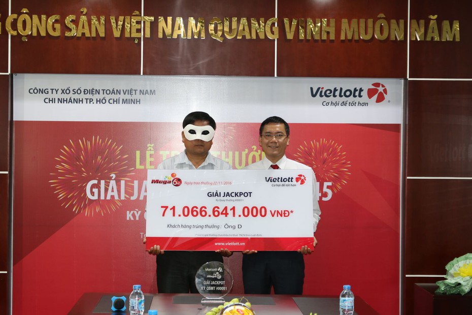 71 tỷ giải xổ số của Vietlott trao cho người đàn ông ở Quảng Ngãi