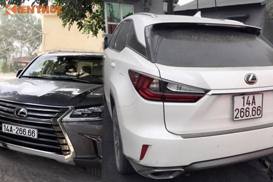 Bộ đôi xe sang Lexus ở Quảng Ninh dùng chung biển 6666