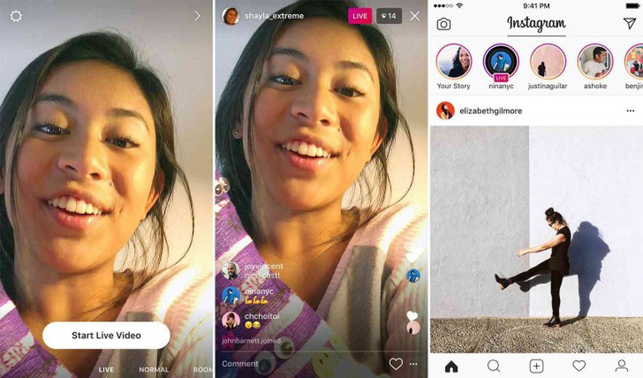 Tính năng phát video trực tuyến của Instagram gây sốt cư dân mạng