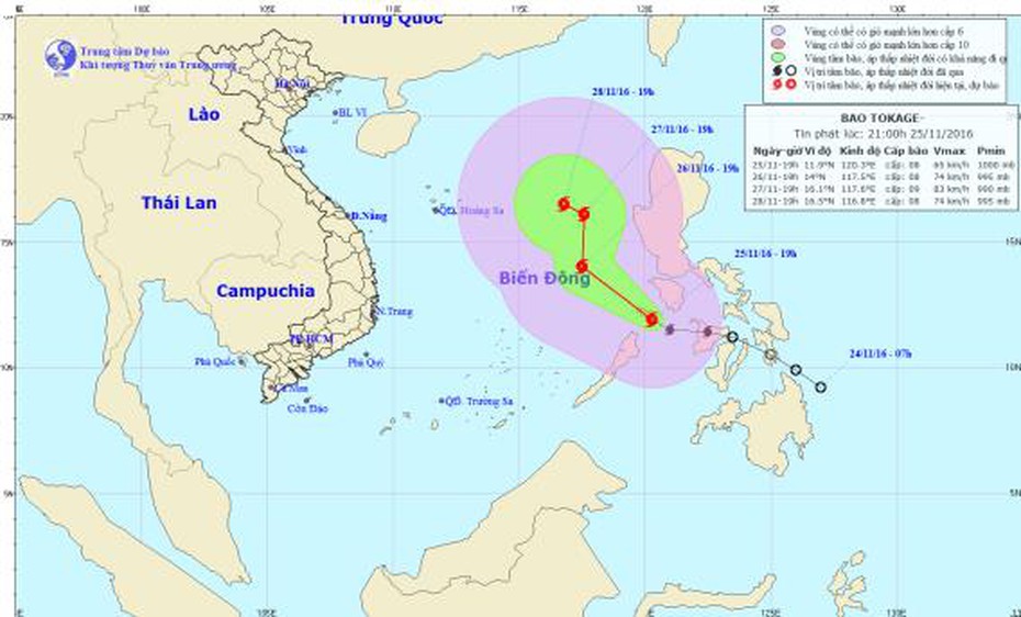 Tin mới nhất cơn bão tiến vào biển Đông và không khí lạnh tăng cường