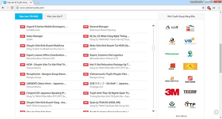 Trang web tuyển dụng và tìm việc Vietnamworks bị hack