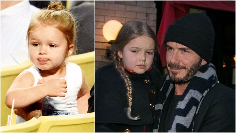 Ngắm chùm ảnh đáng yêu của bé Harper Beckham trong vòng tay bố mẹ