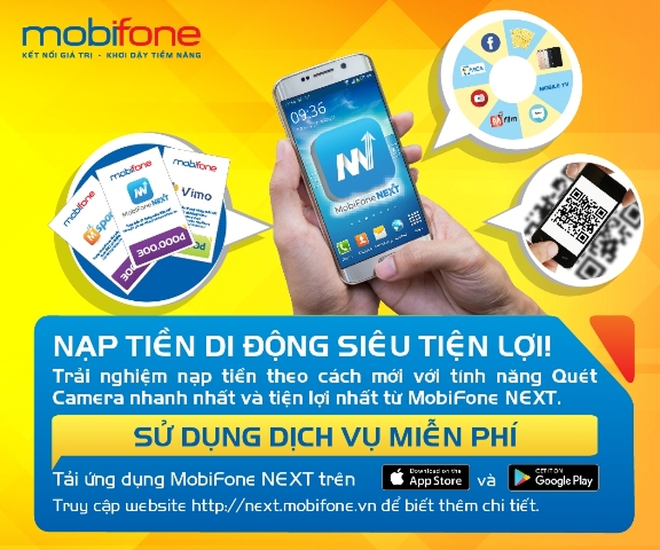 MobiFone ra mắt ứng dụng nạp tiền MobiFone Next