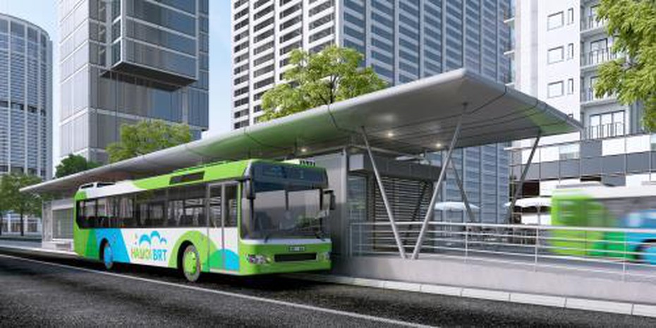 Khó xử phạt phương tiện lấn làn đường buýt nhanh BRT