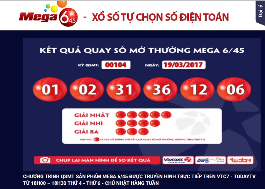 Kết quả xổ số Vietlott ngày 19/3: Jackpot tiếp tục lũy kế cho kỳ sau