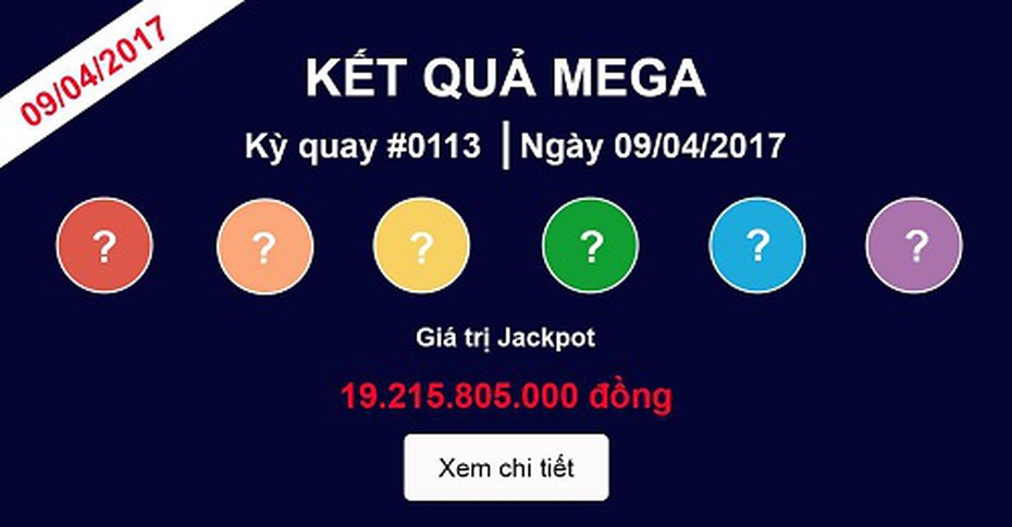 Kết quả xổ số Vietlott ngày 9/4: Một người trúng jackpot 23 tỷ đồng