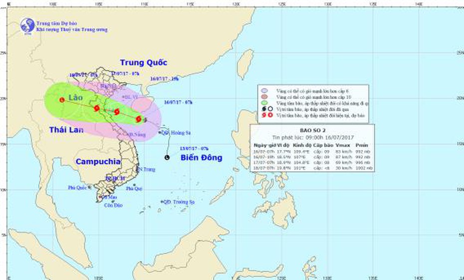 Cảnh báo lũ quét và sạt lở đất do ảnh hưởng của cơn bão số 2