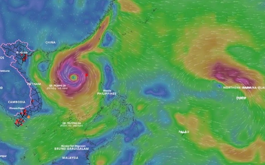 Bão Kong-Rey tăng cấp chóng mặt, "nối đuôi" ngay sau bão Trà Mi
