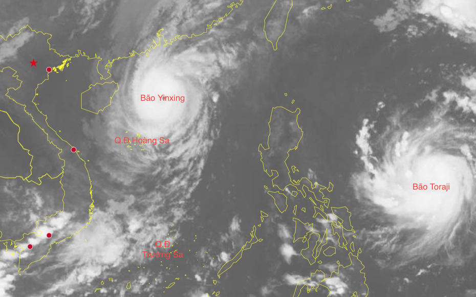 Bão Toraji "nối đuôi" ngay bão số 7 Yinxing hướng thẳng Biển Đông