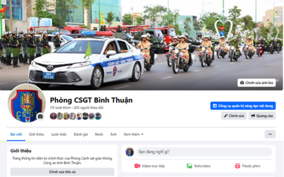 Phòng CSGT Công an tỉnh Bình Thuận lên tiếng khi Facebook bị giả mạo