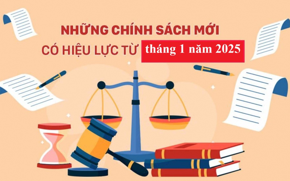 Chính sách mới nổi bật có hiệu lực từ tháng 1/2025, ai cũng nên biết