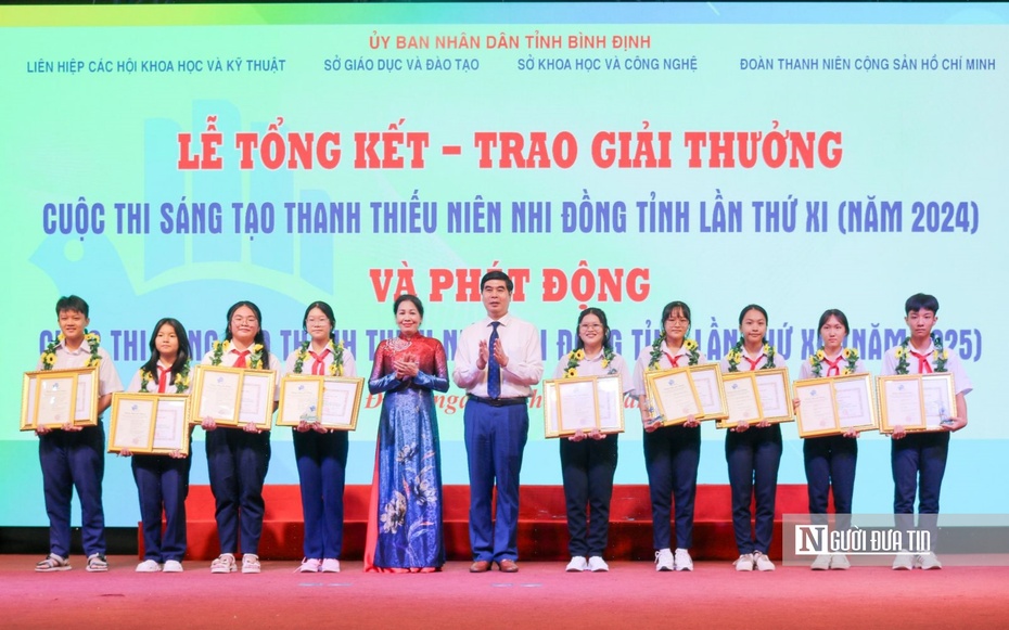 Bình Định trao giải cuộc thi sáng tạo thanh thiếu niên nhi đồng của tỉnh năm 2024.