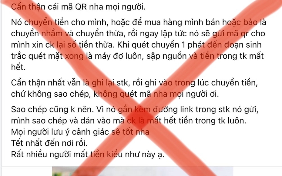 Thực hư việc quét mã QR, tiền trong tài khoản "không cánh mà bay"