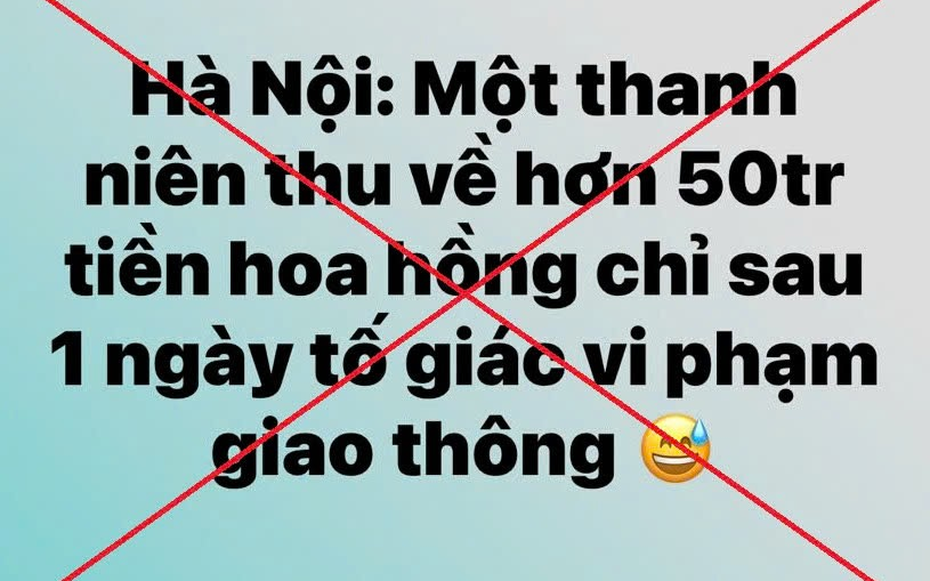 Công an làm rõ các trường hợp đăng sai sự thật về nhận tiền báo tin vi phạm giao thông