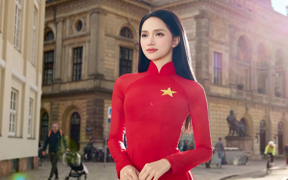 Hoa hậu Hương Giang khoe vẻ đẹp Việt Nam giữa trời Âu