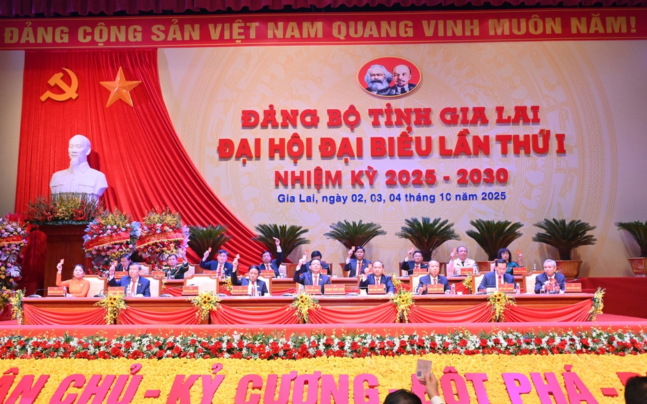 Đại hội đại biểu Đảng bộ tỉnh Gia Lai lần thứ I, nhiệm kỳ 2025-2030 thông qua 33 chỉ tiêu phát triển