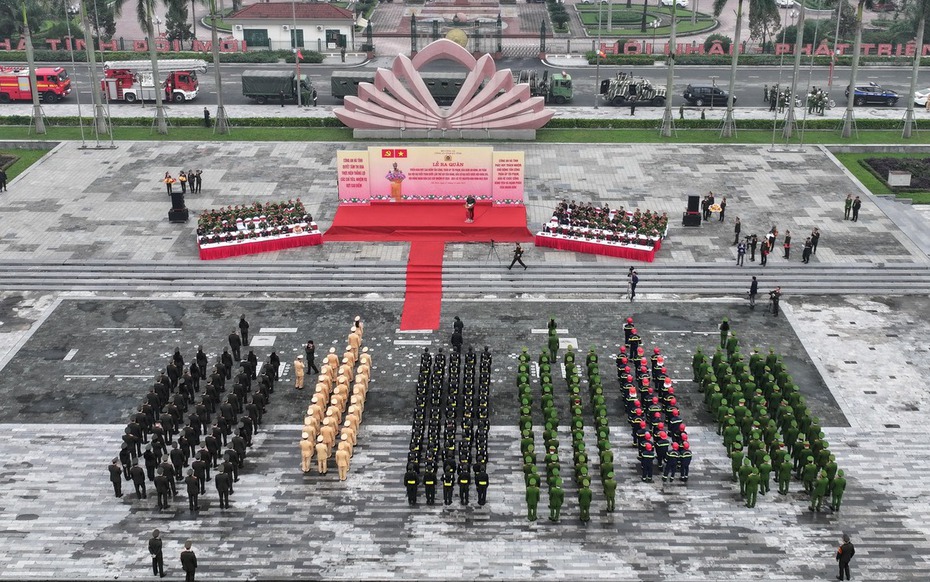 Công an Hà Tĩnh ra quân triển khai đợt cao điểm tấn công, trấn áp tội phạm