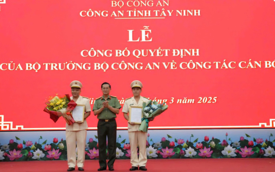 Công an tỉnh Tây Ninh có thêm 2 tân Phó Giám đốc