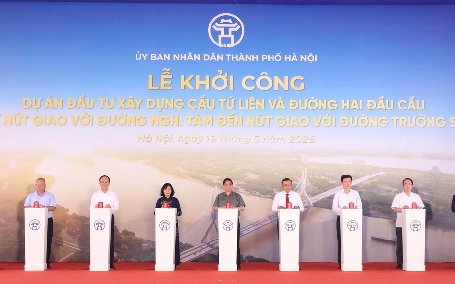 Hà Nội chính thức khởi công cầu Tứ Liên gần 20.000 tỷ đồng
