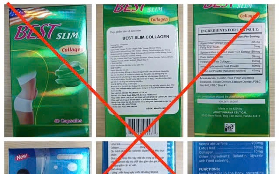 Gỡ bỏ quảng cáo sản phẩm Dáng Xuân Phục Linh Gold và Best Slim Collagen do chứa chất cấm