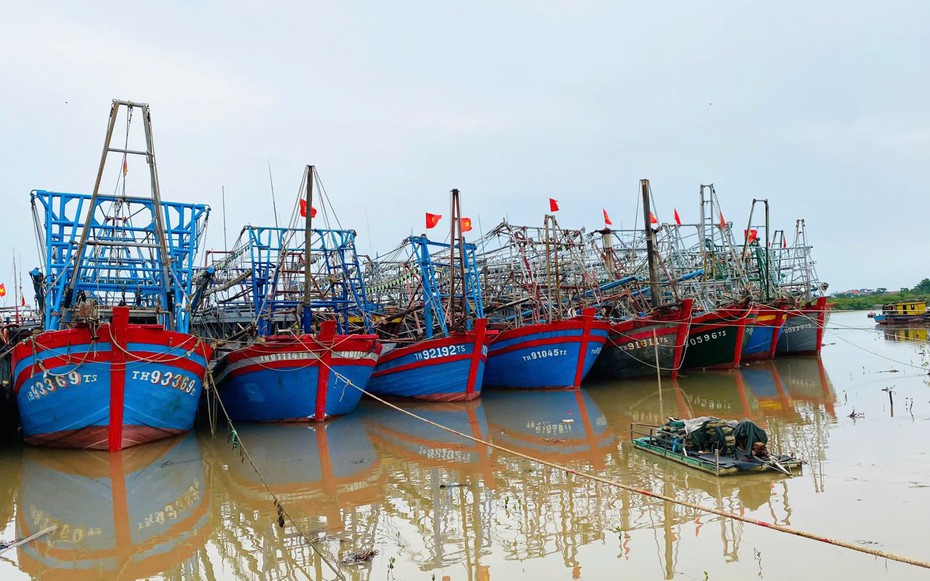 Thanh Hóa cấm biển, hàng nghìn tàu thuyền đã vào bờ an toàn