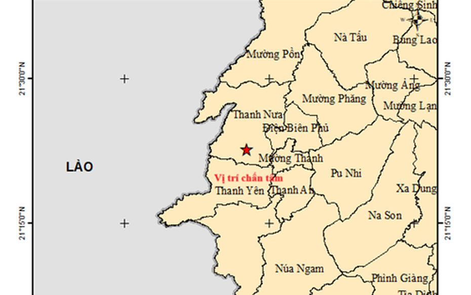 Động đất mạnh 3 độ richter tại Điện Biên