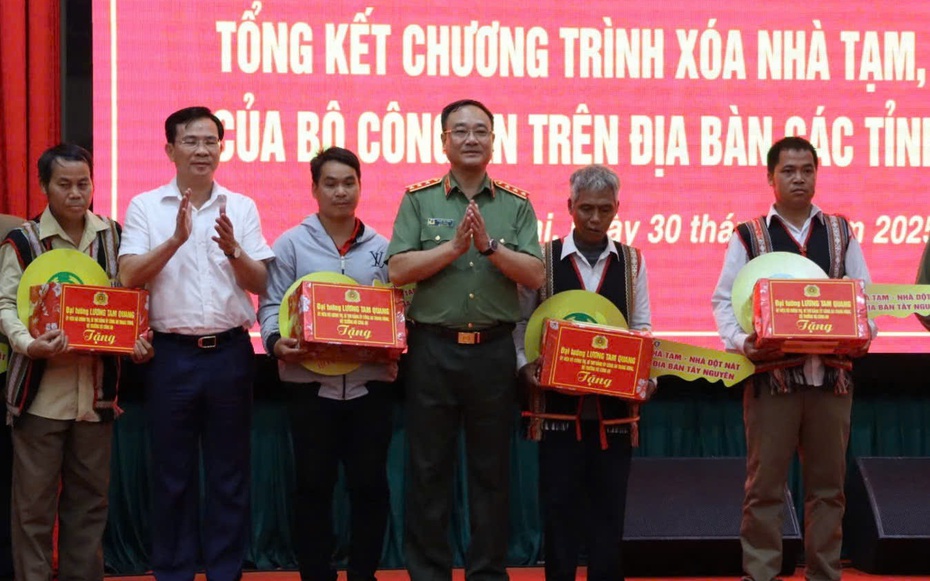 Bộ Công an hỗ trợ 3 tỉnh Tây Nguyên xây dựng 6.370 ngôi nhà cho người nghèo