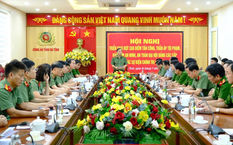 Hà Tĩnh: Cao điểm tấn công, trấn áp tội phạm, bảo đảm  an toàn Đại hội Đảng các cấp