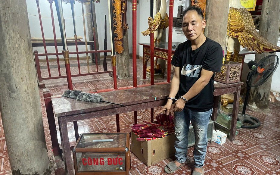 Bắt đối tượng chuyên trộm tiền công đức tại các đình, chùa