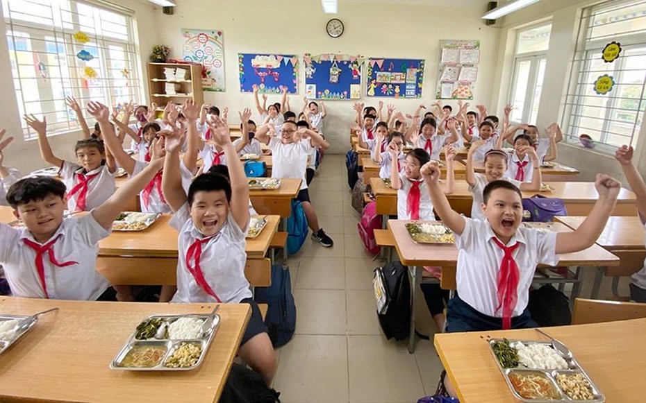 100% trường tiểu học tại Hà Nội tổ chức học 2 buổi/ngày