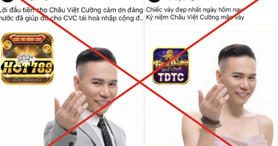 Châu Việt Cường quảng cáo cá độ cho web cờ bạc?