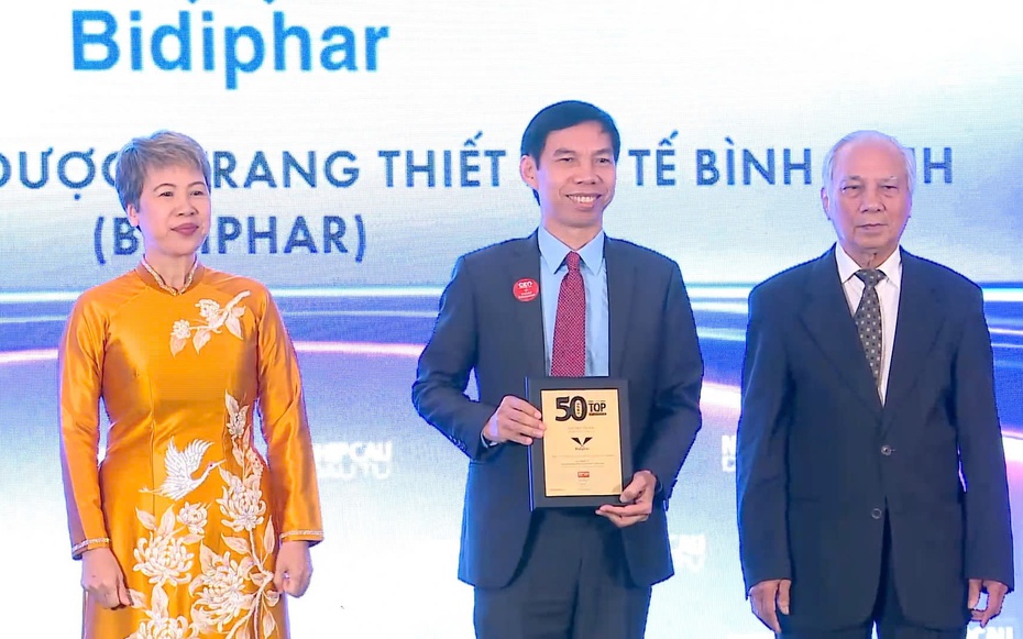 Bidiphar được vinh danh top 50 công ty kinh doanh hiệu quả nhất Việt Nam