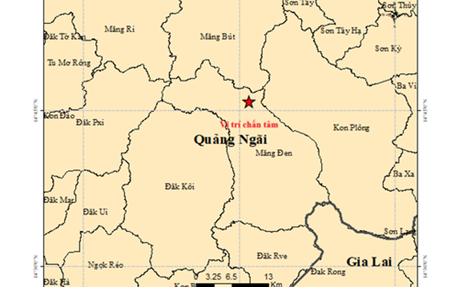 Quảng Ngãi: Xảy ra động đất ở xã Măng Đen