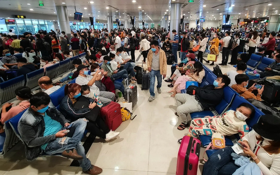 Cao điểm tết, sân bay Tân Sơn Nhất dự kiến phục vụ 145.000 khách/ngày