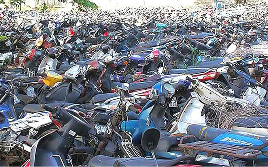 Công an phường Cầu Giấy, Tp.Hà Nội tìm người sở hữu Honda Airblade không biển số