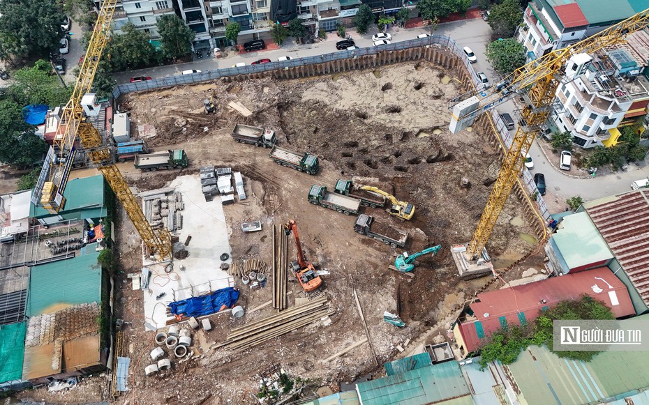 Cận cảnh thi công NOXH có giá 29 triệu đồng/m2 ở ngoại thành Hà Nội