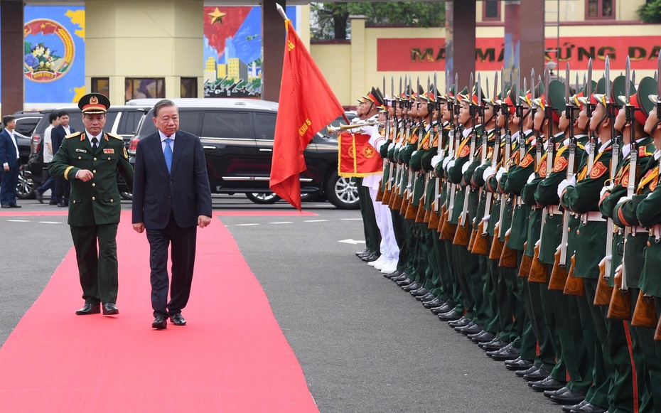 Tổng Bí thư, Chủ tịch nước Tô Lâm thăm và làm việc tại Quân khu 5