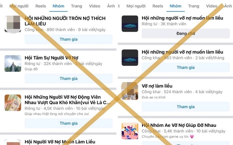 Cảnh giác với các hội nhóm "tín dụng đen", “vỡ nợ làm liều” trên mạng